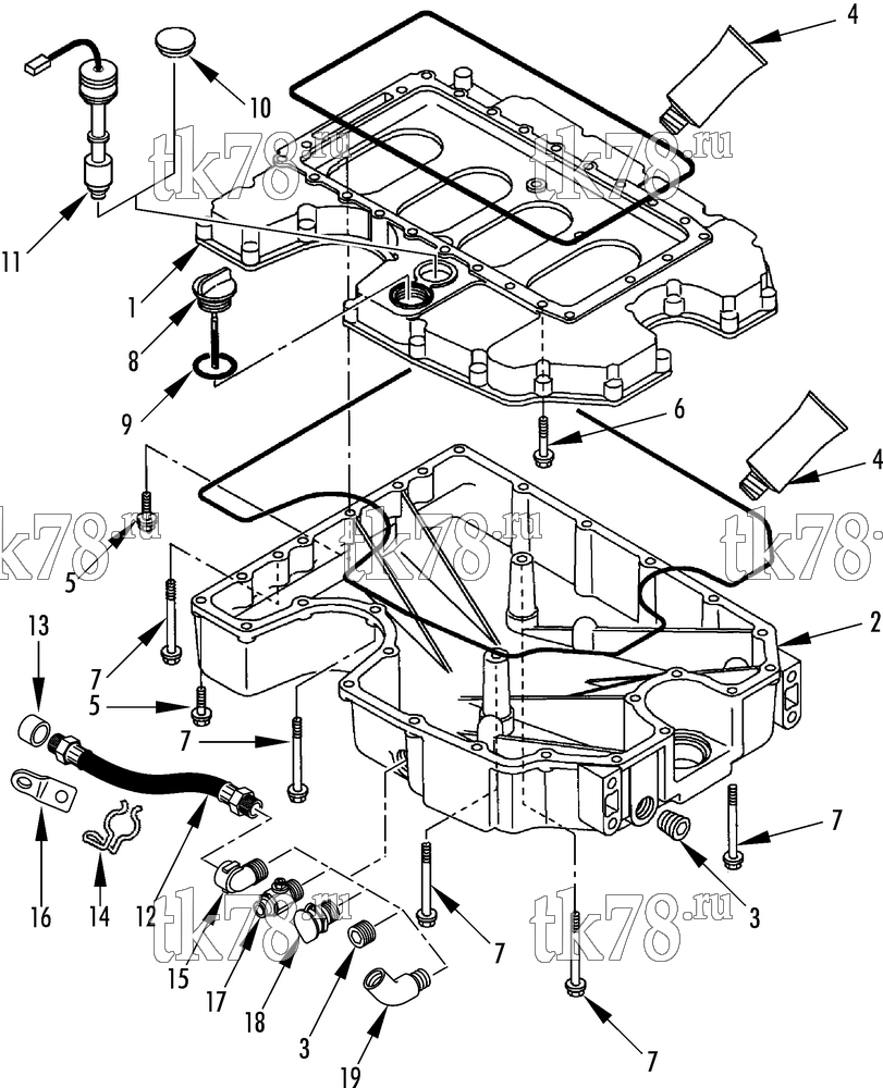 Каталог запчастей для Thermo King SB-300 30 OIL SUMP GROUP (TK486/486E & TK482/482E)
