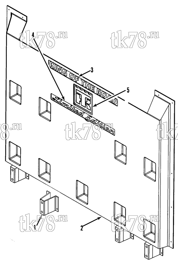 Каталог запчастей для Thermo King King of the Road RETURN AIR BULKHEAD & PALLET STOP (OPTION 048657)