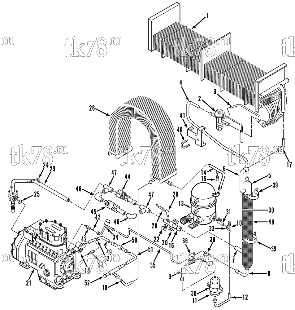 Каталог запчастей для Thermo King  REFRIGERATION COMPONENTS