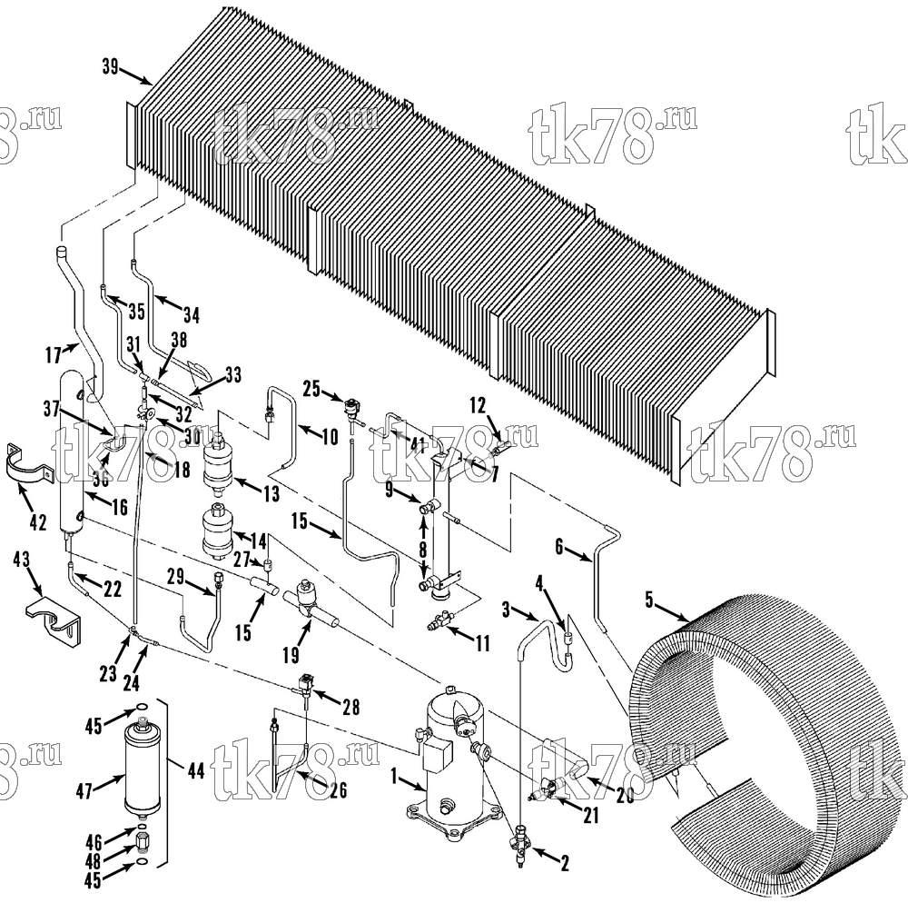 Каталог запчастей для Thermo King CSR 40 for PIL REFRIGERATION COMPONENTS
