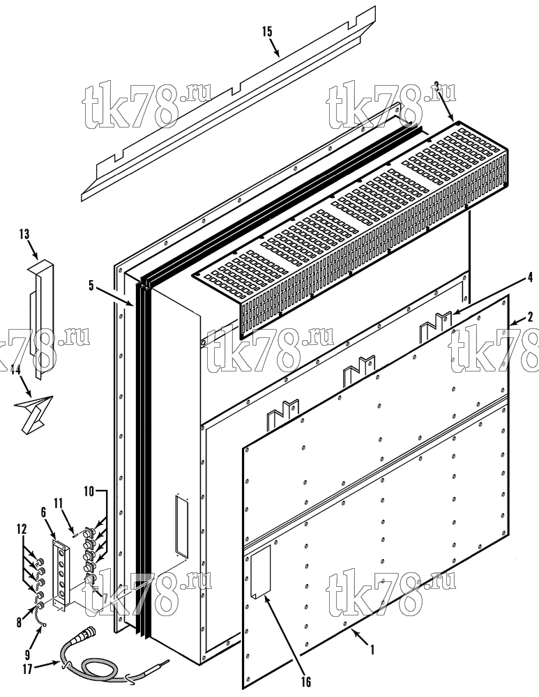 Каталог запчастей для Thermo King CSR 40 EVAPORATOR PANELS (UNITS w/ 3 EVAP FANS)
