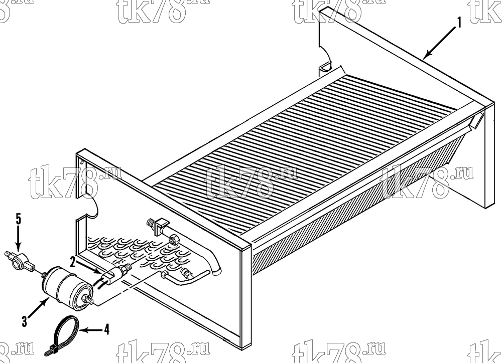 Каталог запчастей для Thermo King V-090, 90E, 90H, 90 MAX, 90T & 95 REFRIGERATION - CONDENSER (V-090T)