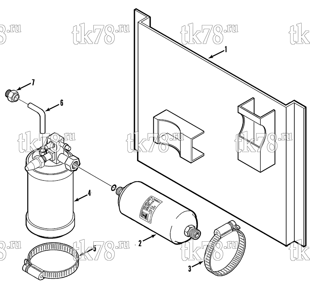 Каталог запчастей для Thermo King ShuttleAIRE Series Bus REMOTE RECEIVER TANK & DRIER ASSEMBLY