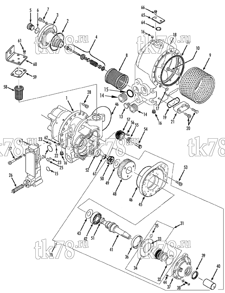 Каталог запчастей для Thermo King SB-III MAGNUM WHISPER SCREW COMPRESSOR (1.187 SHAFT)