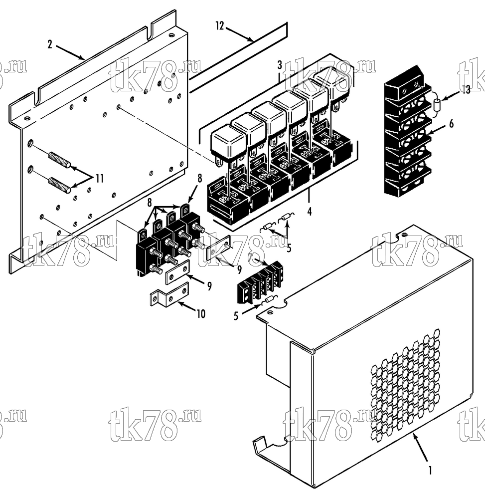 Каталог запчастей для Thermo King ShuttleAIRE Series Bus CONTROL PANEL (S-40 II 24V, 1/97 & After)