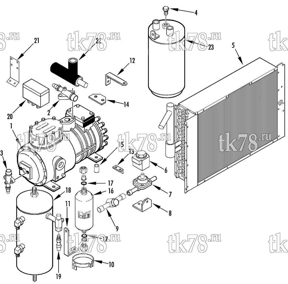 Каталог запчастей для Thermo King F-2 to F-5 Eutectic REFRIGERATION COMPONENTS - NOSEMOUNT