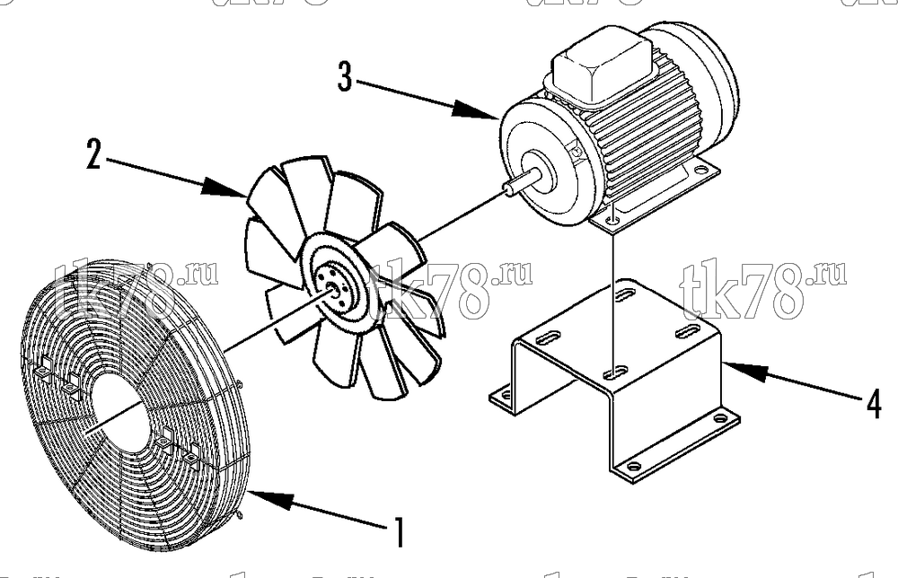 Каталог запчастей для Thermo King F-2 to F-5 Eutectic CONDENSER FAN GROUP