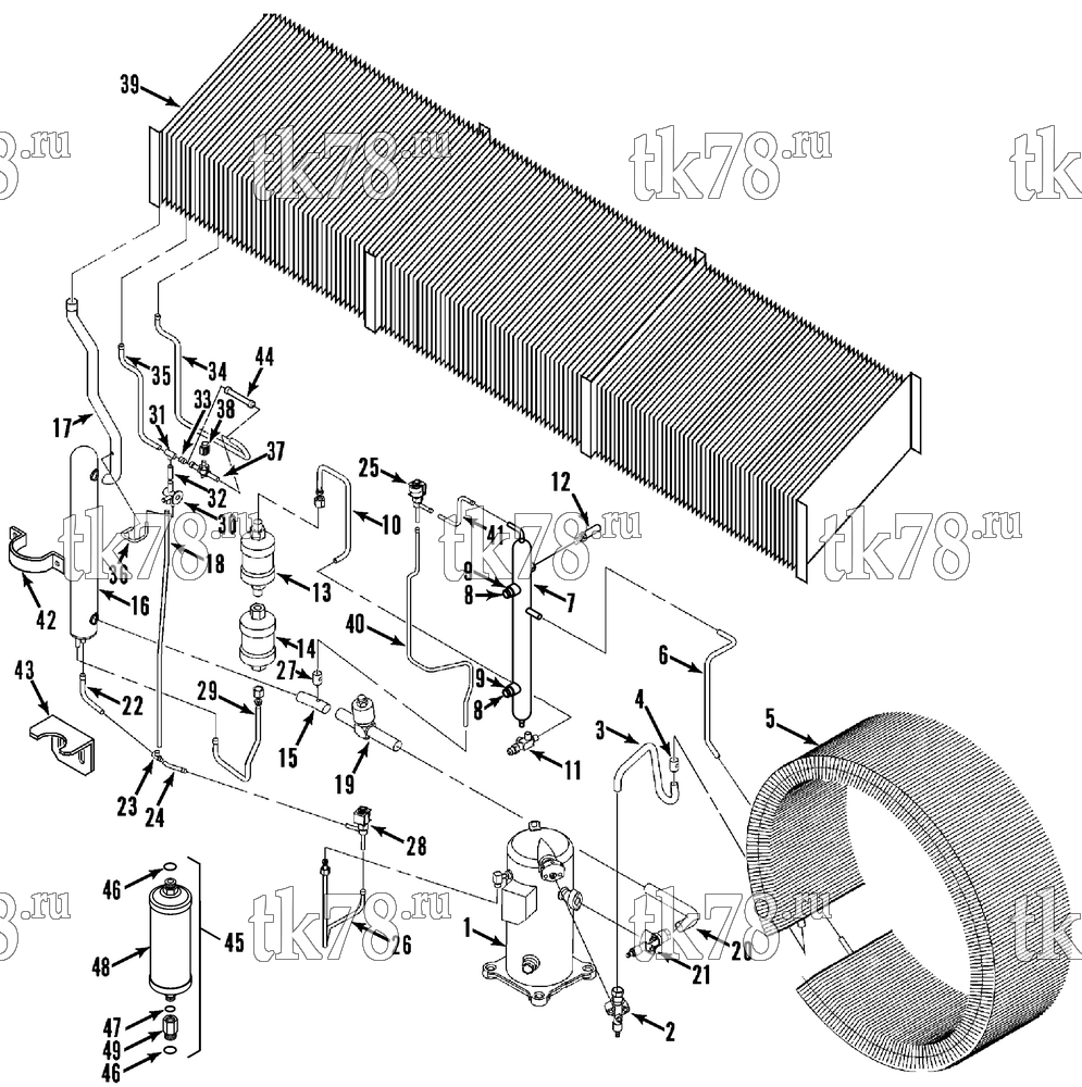 Каталог запчастей для Thermo King CSR 40 REFRIGERATION COMPONENTS