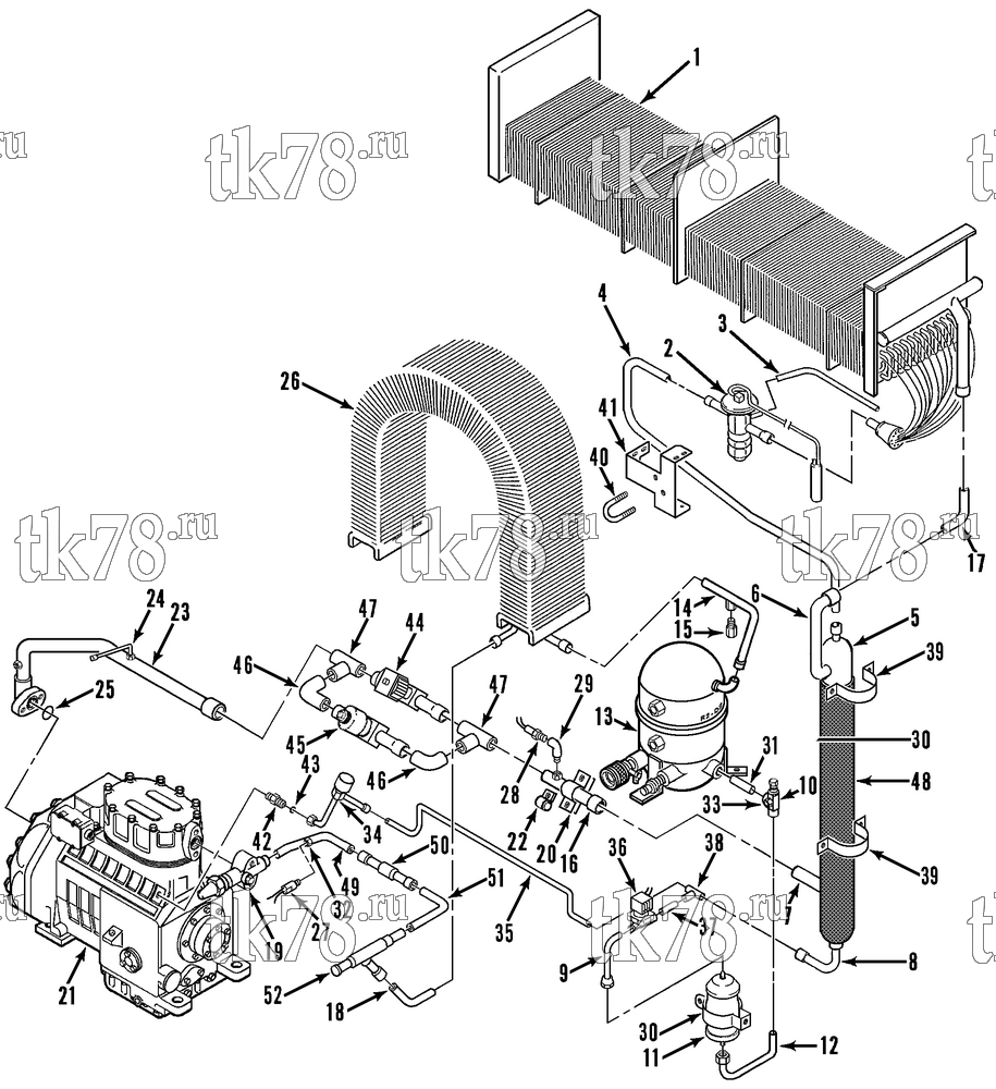 Каталог запчастей для Thermo King  REFRIGERATION COMPONENTS