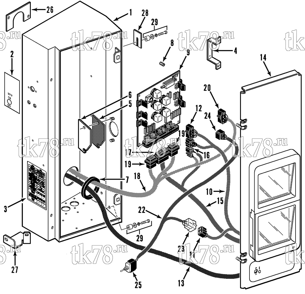 Каталог запчастей для Thermo King SB-III SR MP IV+ TG VI & Rail w/se 2.2 Engine CONTROL BOX ASSEMBLY (SB-III 30 RAIL MP V)