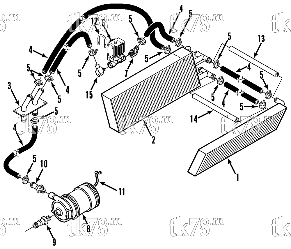 Каталог запчастей для Thermo King  EVAPORATOR HEATING (040581, 040881, 040884)