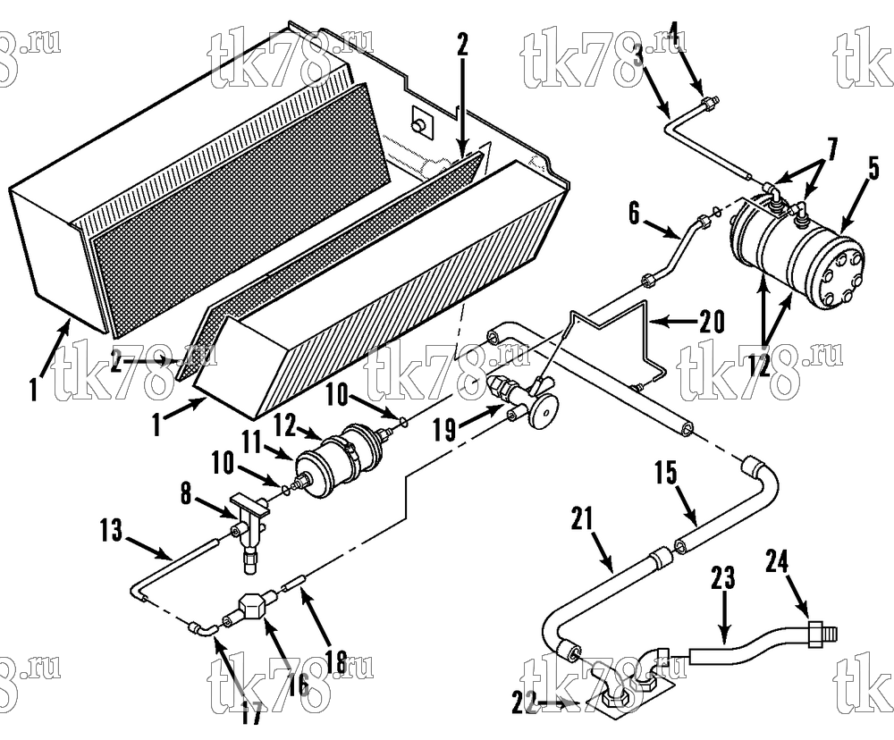 Каталог запчастей для Thermo King ARTI-1000 & 1004 ARTII-1000 & 1004 EVAPORATOR REFRIGERATION (040880 & 040882)