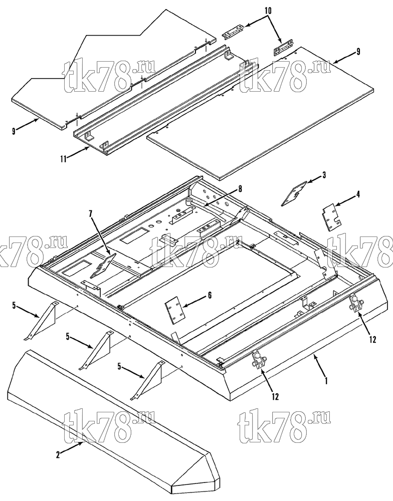 Каталог запчастей для Thermo King AT12 EVAPORATOR STRUCTURAL