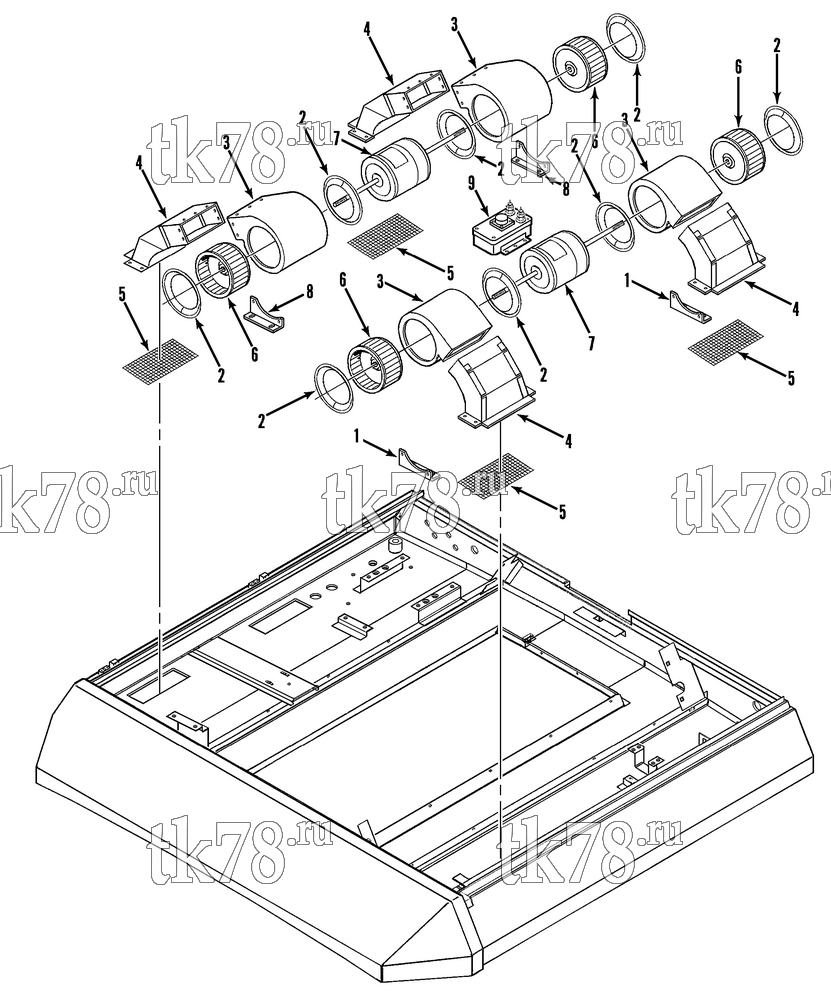 Каталог запчастей для Thermo King AT10-M7 EVAPORATOR MOTOR & BLOWER