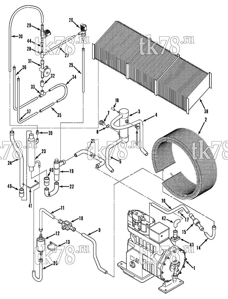 Каталог запчастей для Thermo King  REFRIGERATION COMPONENTS (CRR 20)