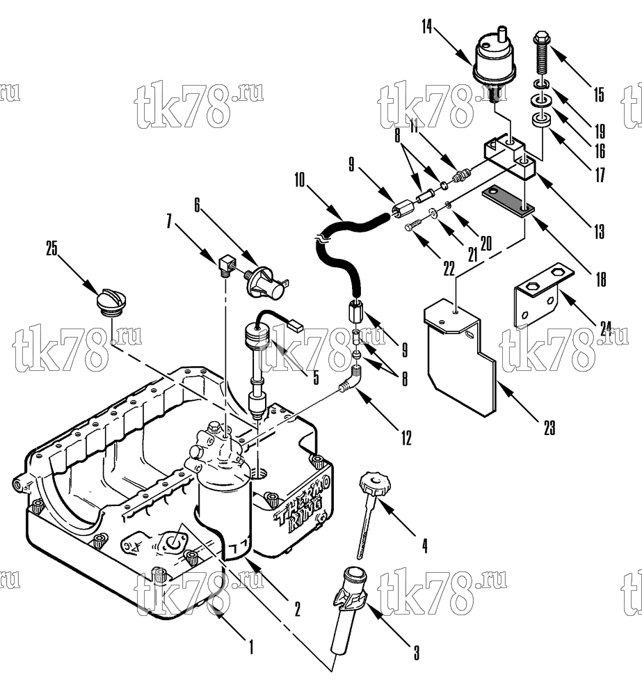 Каталог запчастей для Thermo King SGSM OIL BASE GROUP (se 2.2 ENGINE)