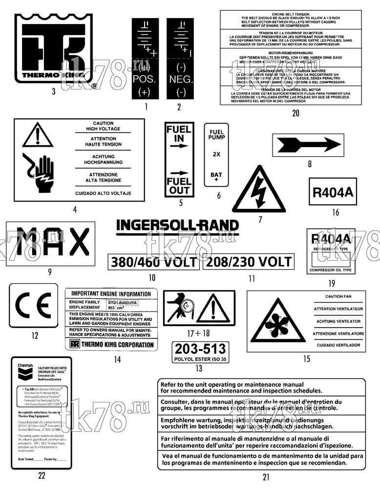 Каталог запчастей для Thermo King  NAMEPLATES