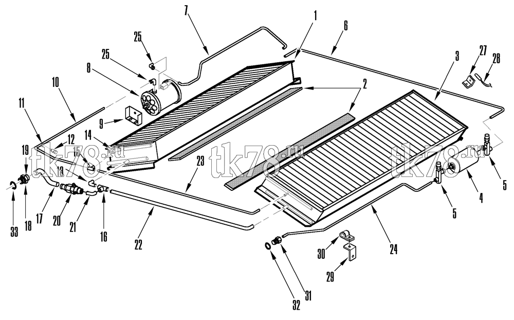 Каталог запчастей для Thermo King R5-M2, M3, M5-M8, M12, RH5-M1, M2, R5-HP M6 REFRIGERATION COMPONENTS - CONDENSER (R5 HP)
