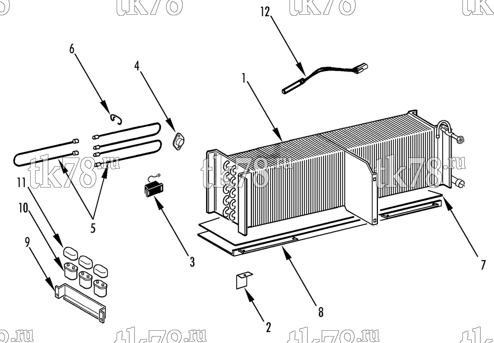 Каталог запчастей для Thermo King  HEATER GROUP - 097267 (CBME MAX)