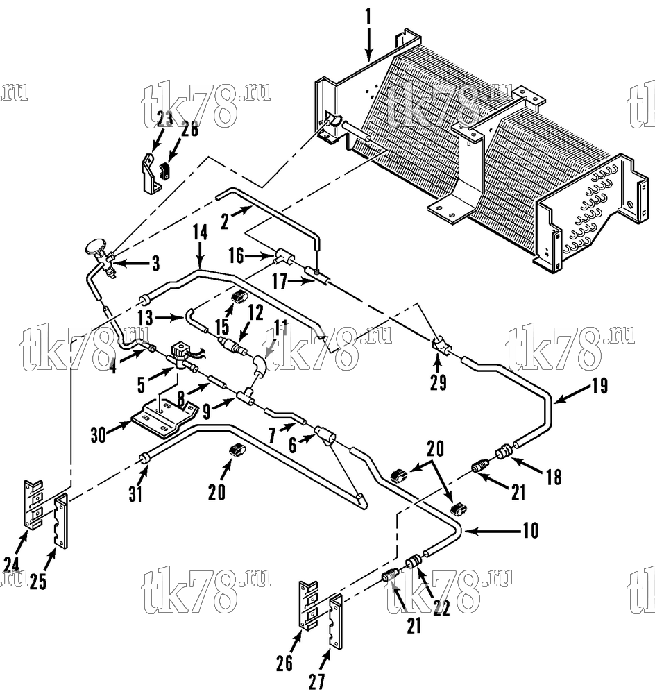 Каталог запчастей для Thermo King  EVAPORATOR REFRIGERATION (ECT-I 50, 714465)