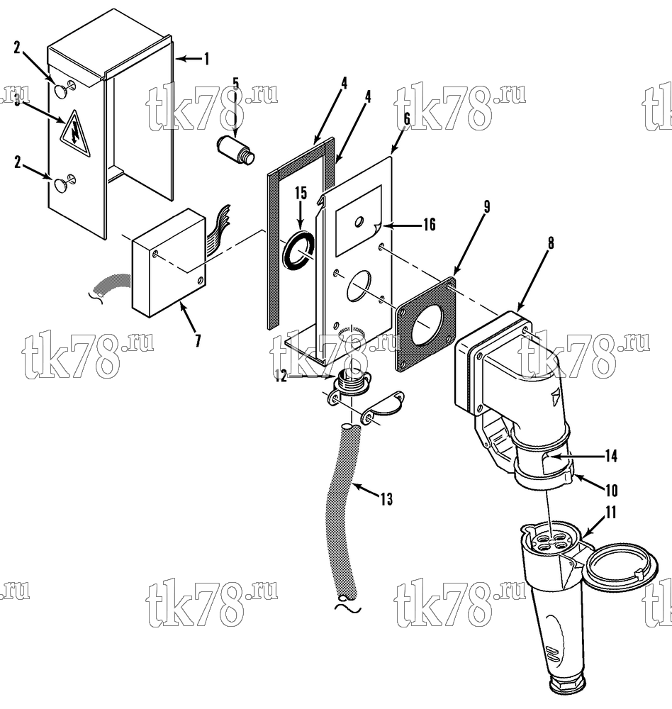 Каталог запчастей для Thermo King  POWER RECEPTACLE GROUP
