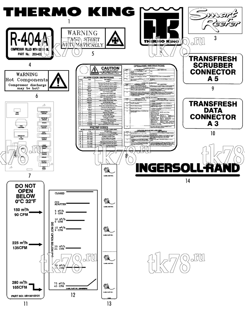 Каталог запчастей для Thermo King  NAMEPLATES
