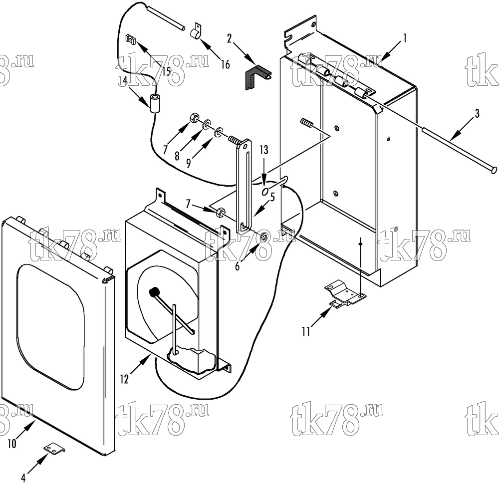 Каталог запчастей для Thermo King  THERMOMETER BOX ASSEMBLY