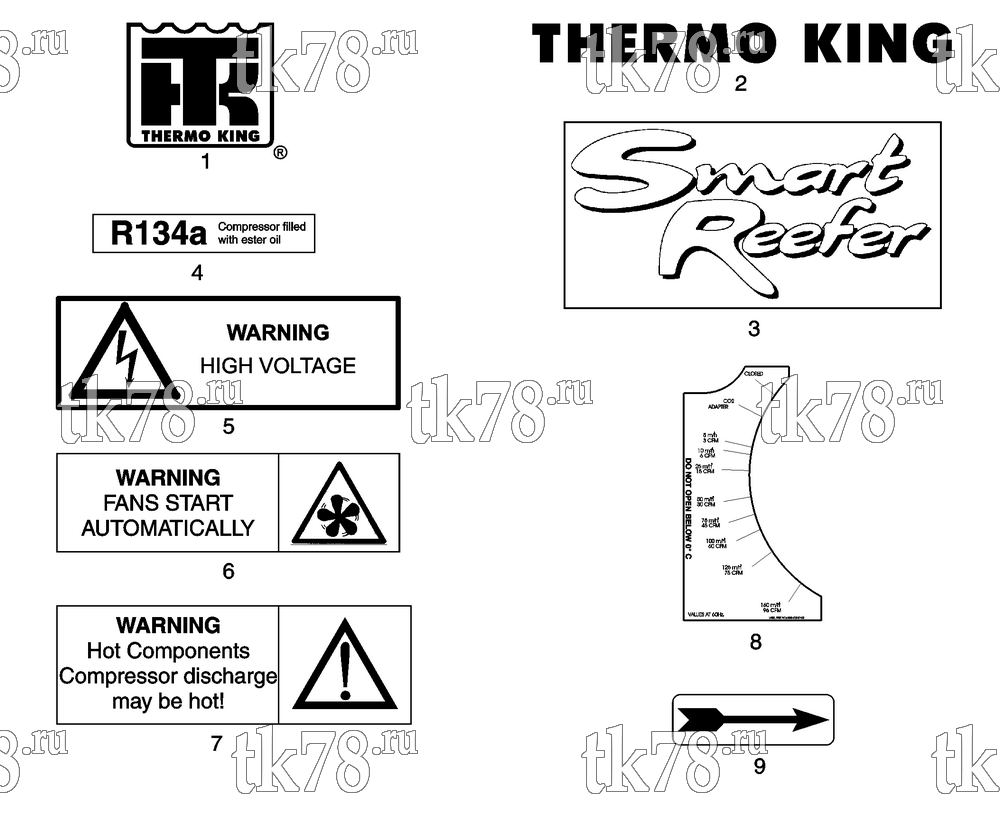 Каталог запчастей для Thermo King  NAMEPLATES