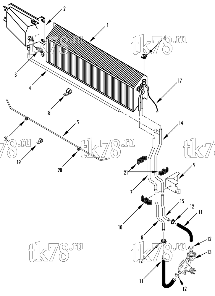 Каталог запчастей для Thermo King SL-300 COOLING SYSTEM (Before 6/00)