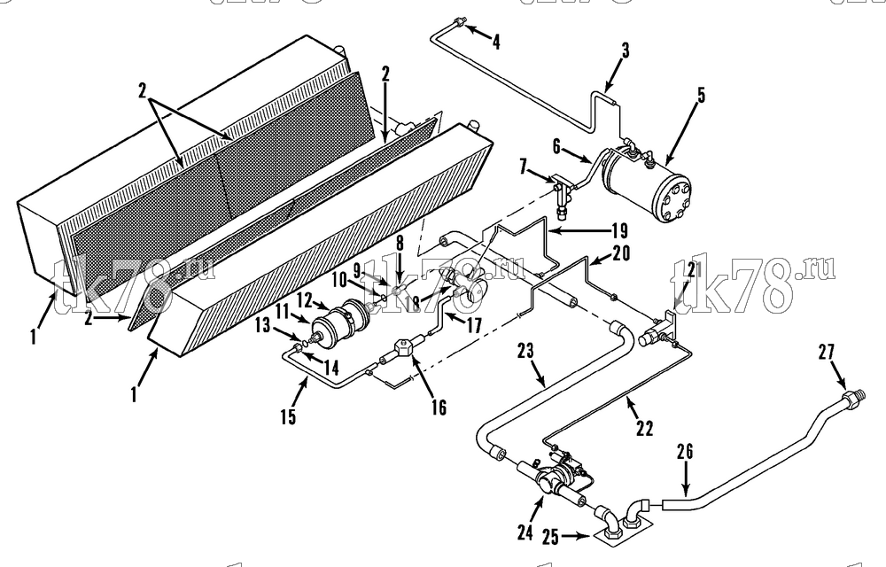 Каталог запчастей для Thermo King  EVAPORATION REFRIGERATION (040580)