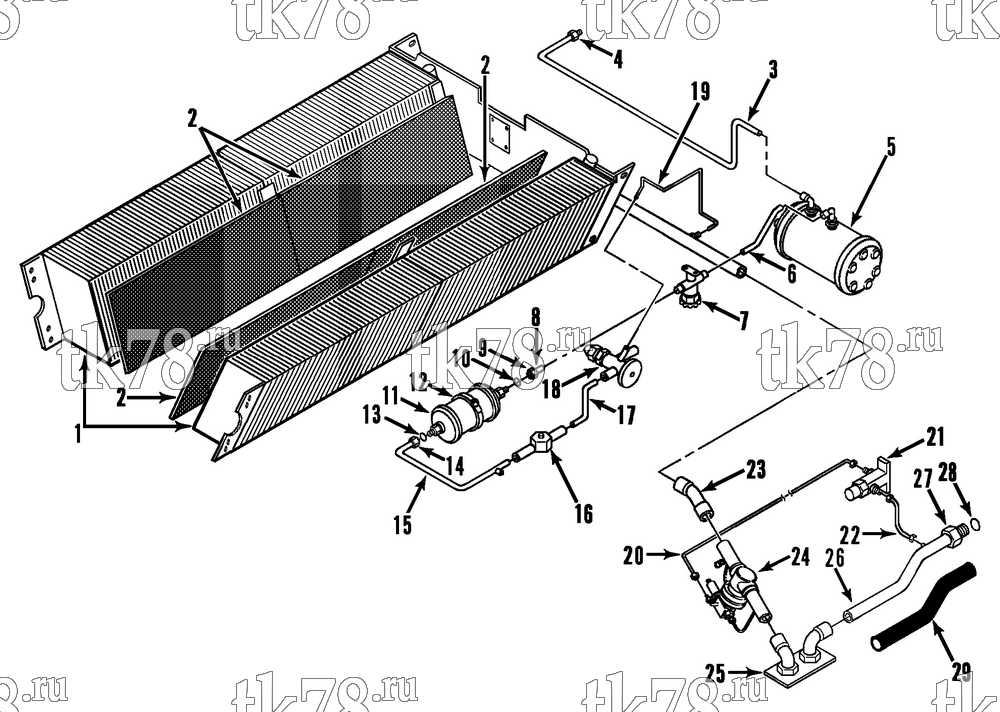 Каталог запчастей для Thermo King  EVAPORATOR REFRIGERATION (MRT-II 1004)