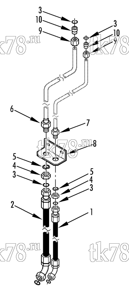 Каталог запчастей для Thermo King MRT-I 1004 HOSE KIT (715596 & 715598)