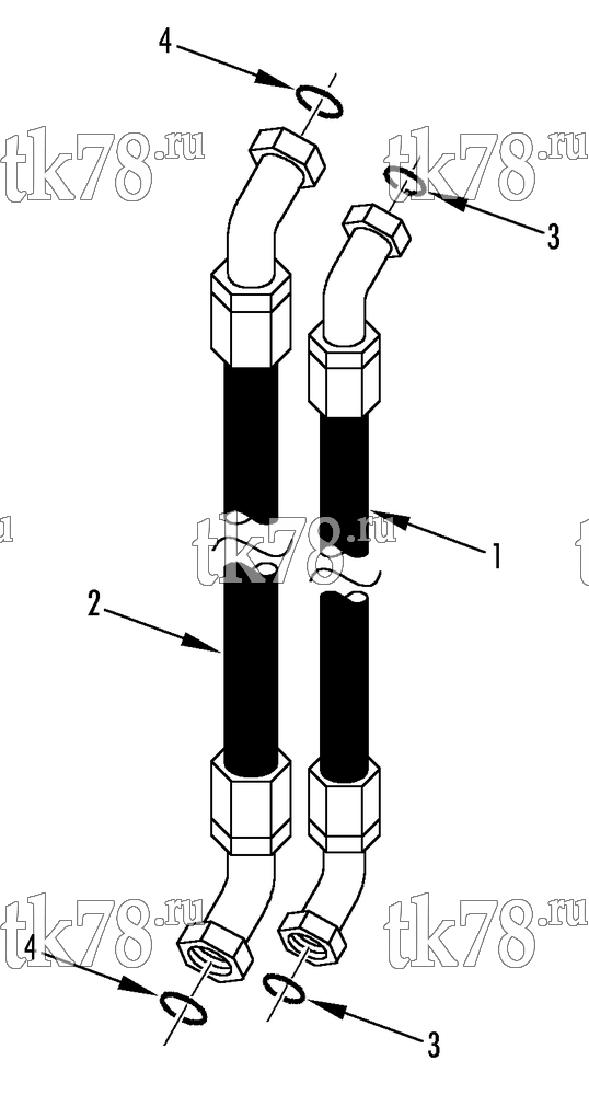 Каталог запчастей для Thermo King LRT-I 1000/1004 & LRT-II 1000/1004 COMPRESSOR HOSE KIT (715241, 715594, 715595, 715991 to 715996)