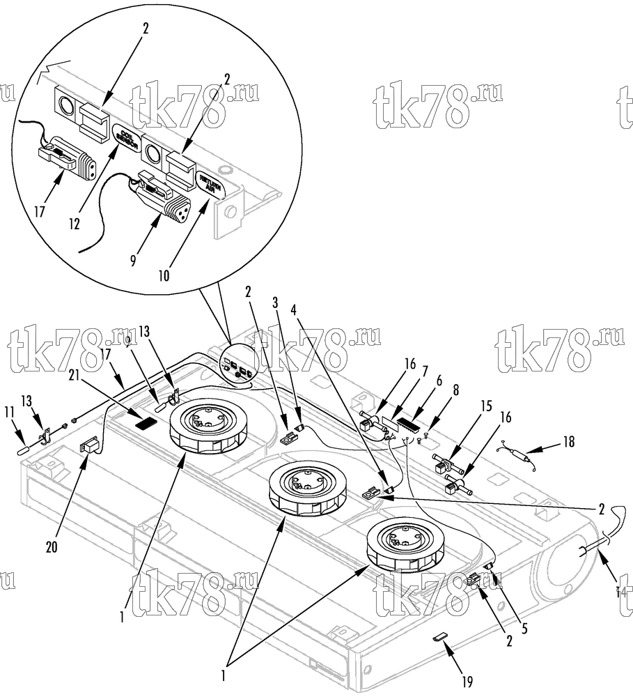 Каталог запчастей для Thermo King Super-II WHISPER Multi-Temp w/TK 486 Engine ELECTRICAL COMPONENTS (TLE-3)