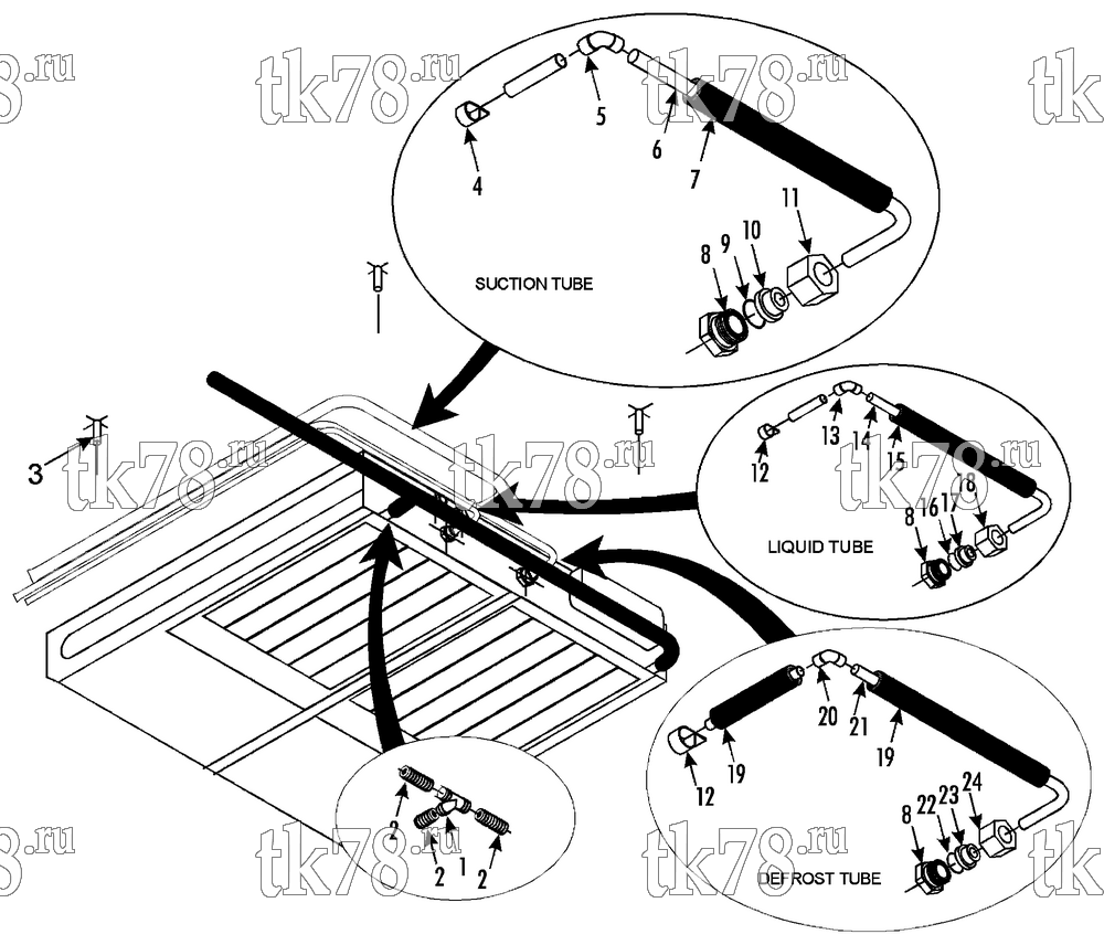 Каталог запчастей для Thermo King  TLE-2 INSTALLATION (KIT 818065)
