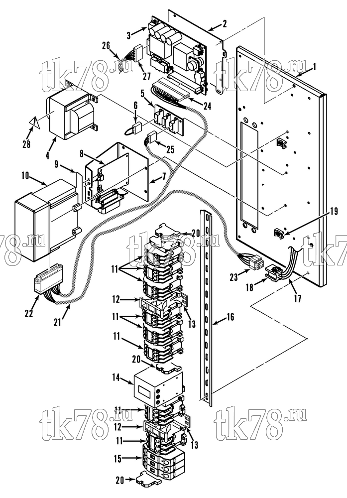 Каталог запчастей для Thermo King CSR 40 HIGH VOLTAGE TRAY - HUMIDITY (OPTION 098036)