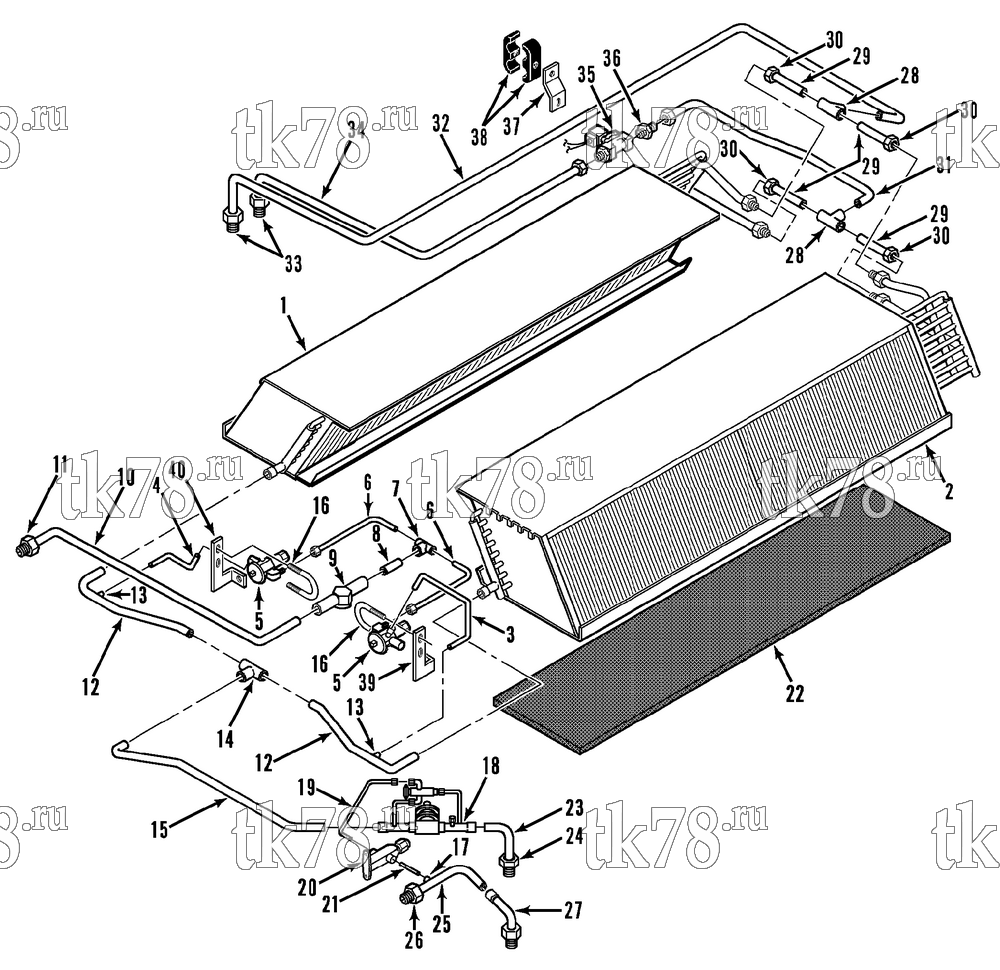 Каталог запчастей для Thermo King R5-M2, M3, M5-M8, M12, RH5-M1, M2, R5-HP M6 REFRIGERATION EVAPORATOR (M12)