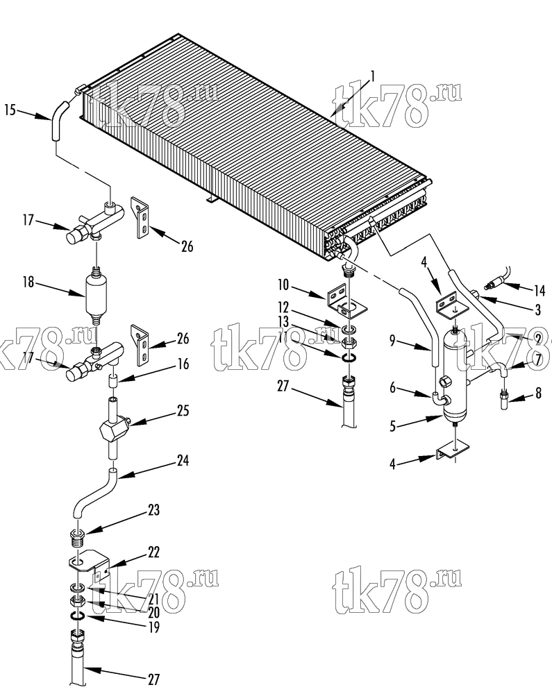 Каталог запчастей для Thermo King AT8 CONDENSER REFRIGERATION (M2)