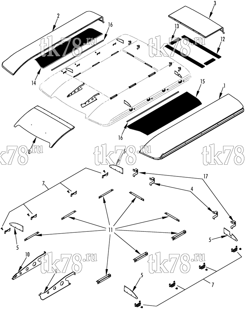 Каталог запчастей для Thermo King  COVER COMPONENTS - H TYPE