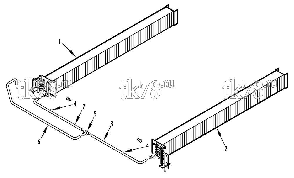 Каталог запчастей для Thermo King CRTI-1004 EVAPORATOR/HEATER COMPONENTS