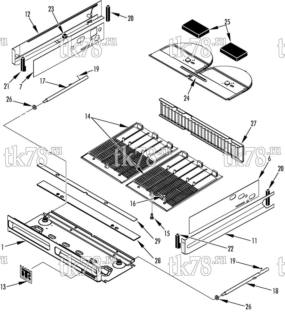 Каталог запчастей для Thermo King J Series COVERS & PANELS (E760)