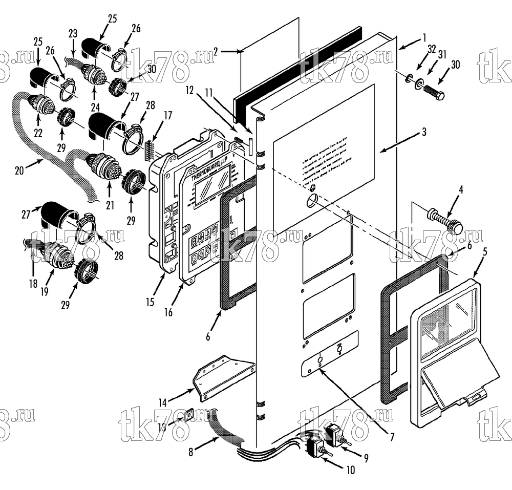 Каталог запчастей для Thermo King  CONTROL BOX COVER (SL-300 50 SR)