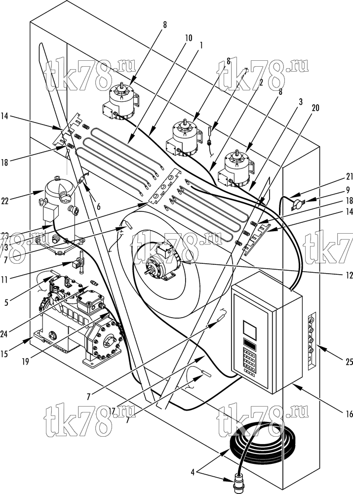 Каталог запчастей для Thermo King CRR 40 DF ELECTRICAL COMPONENTS