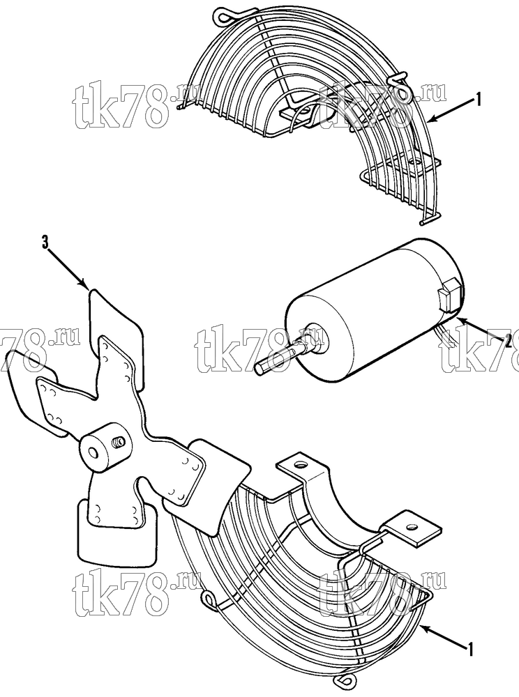 Каталог запчастей для Thermo King J Series CONDENSER FAN & MOTOR ASSEMBLY