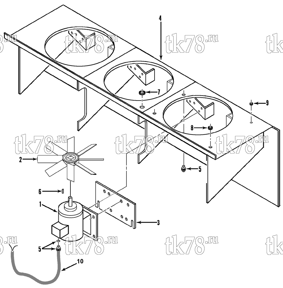 Каталог запчастей для Thermo King CRR 40 DF EVAPORATOR FAN GROUP