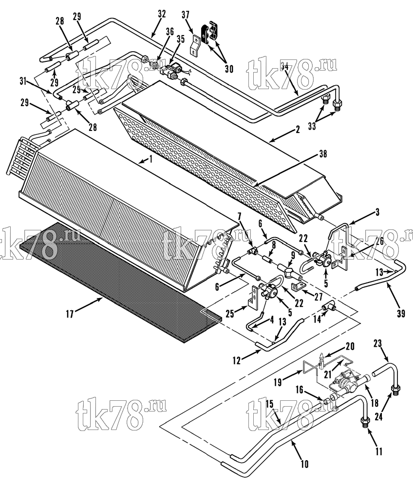 Каталог запчастей для Thermo King AT10-M3 EVAPORATOR REFRIGERATION (7/98 & After)
