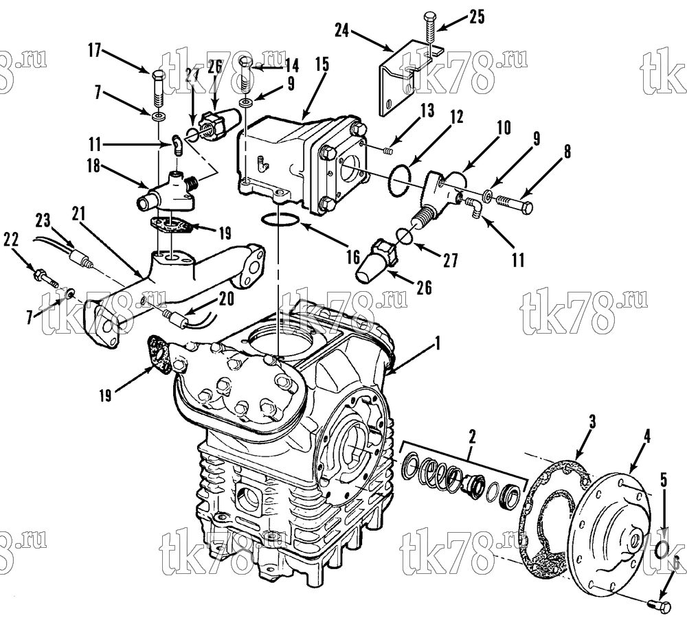 Каталог запчастей для Thermo King RD-II TLE COMPRESSOR GROUP