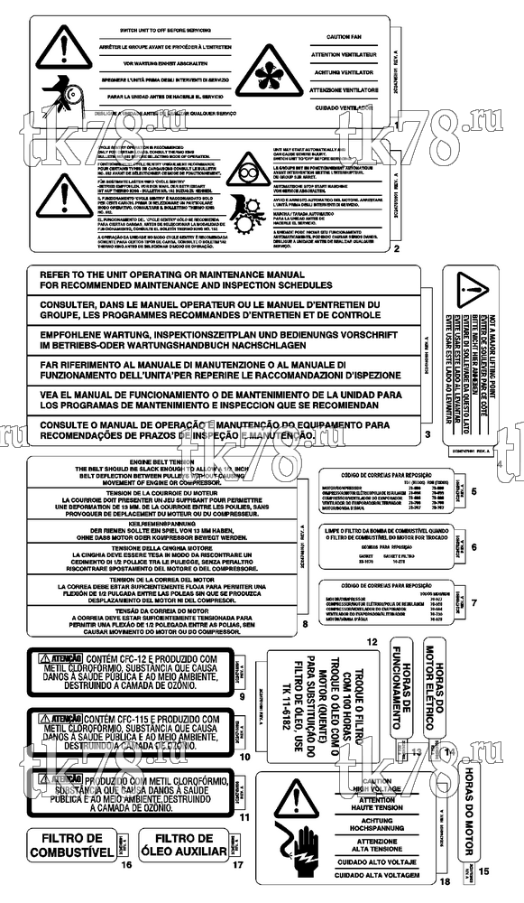 Каталог запчастей для Thermo King RD-II TLE NAMEPLATES (BRAZILIAN)