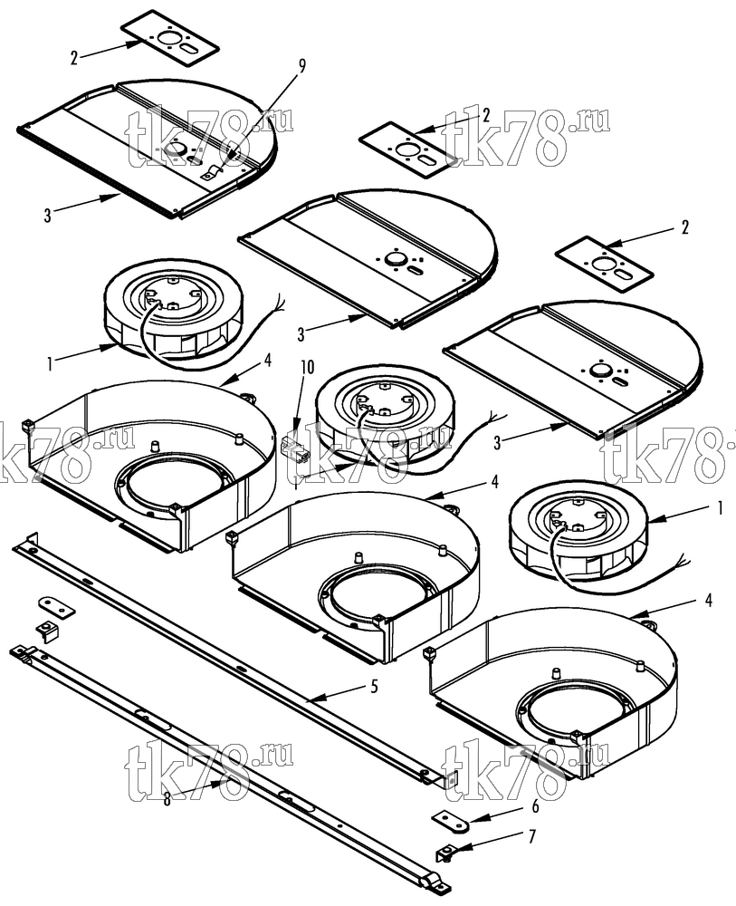 Каталог запчастей для Thermo King RD-II TLE BLOWER GROUP (TLE-3)