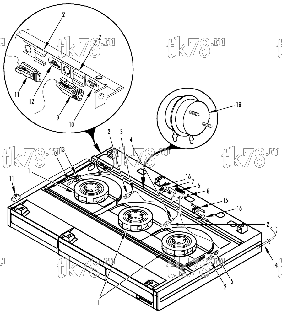 Каталог запчастей для Thermo King RD-II TLE ELECTRICAL COMPONENTS (TLE-3)